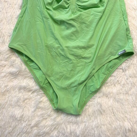 Maryan Mehlhorn Mint Green One Piece Swimsuit with Rhinestone Detail - Picture 4 of 10